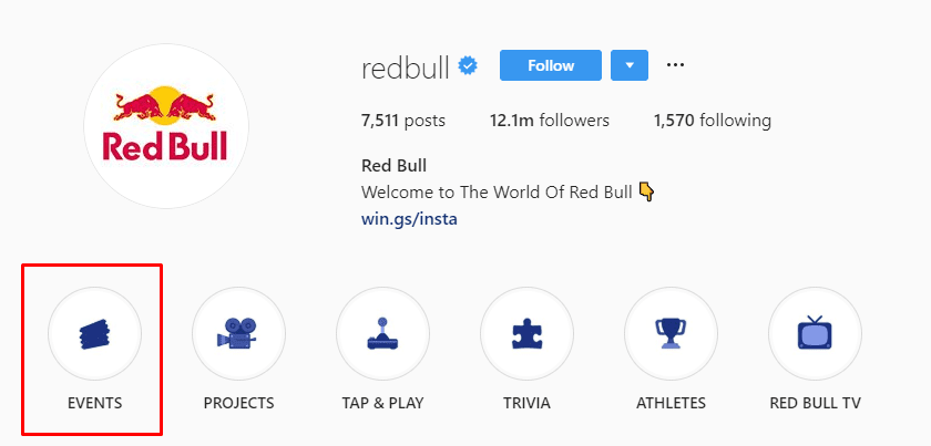 Red Bull Instagram Verhalen hoogtepunten