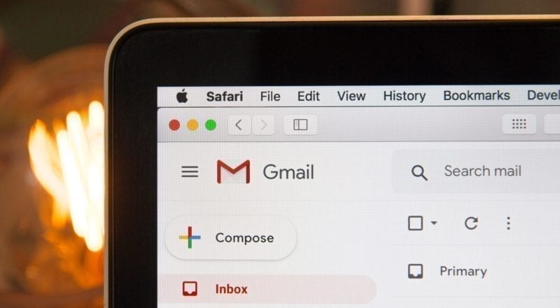 Gmail op een mobiele telefoon
